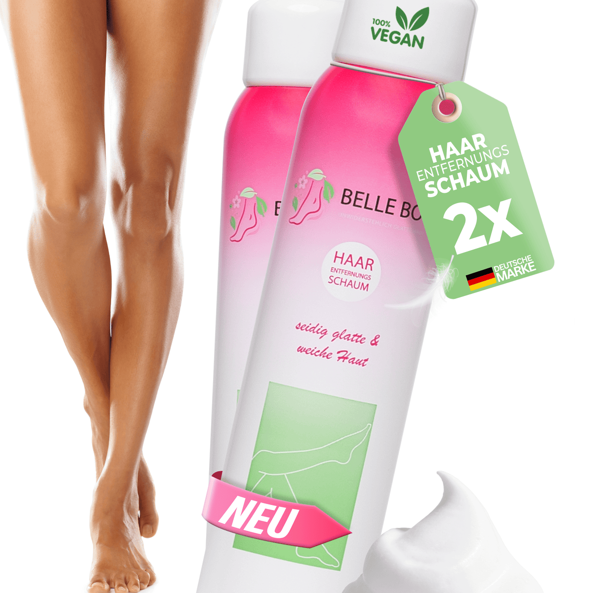 Belle Body Haarentfernungsschaum Damenbart