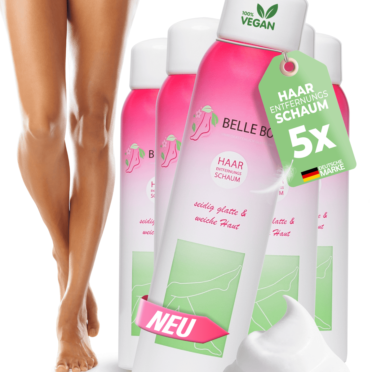 Belle Body Haarentfernungsschaum Damenbart